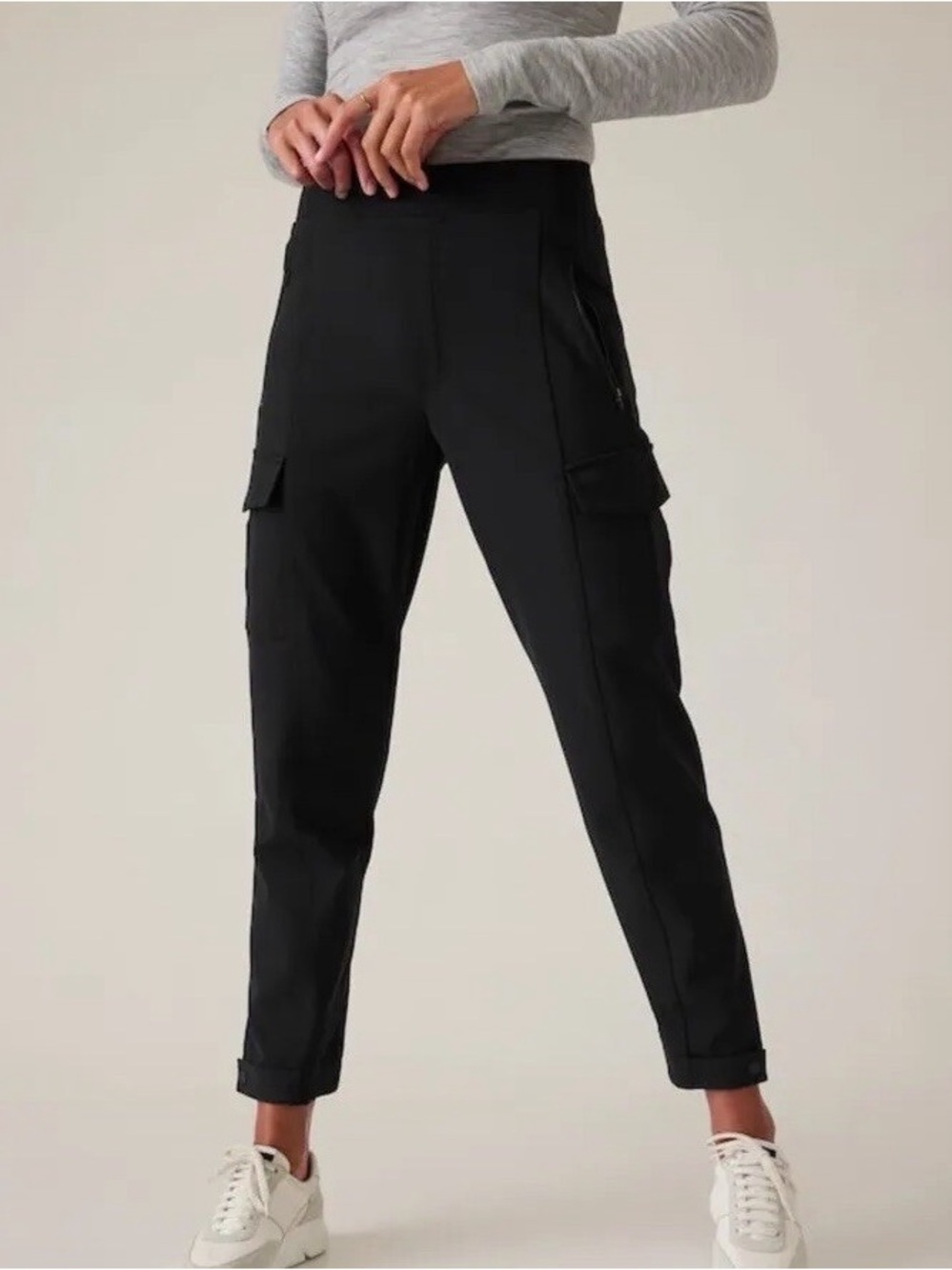 Athleta Venice High-Rise  Black Cargo Jogger Pants